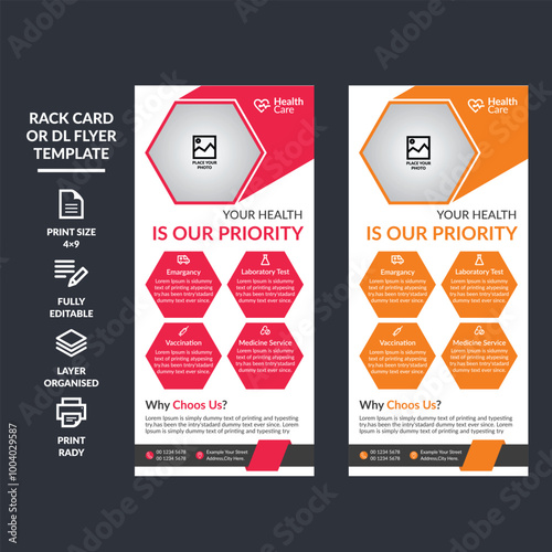 Modern Rack card or DL flyer template