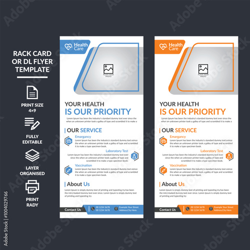Modern Rack card or DL flyer template