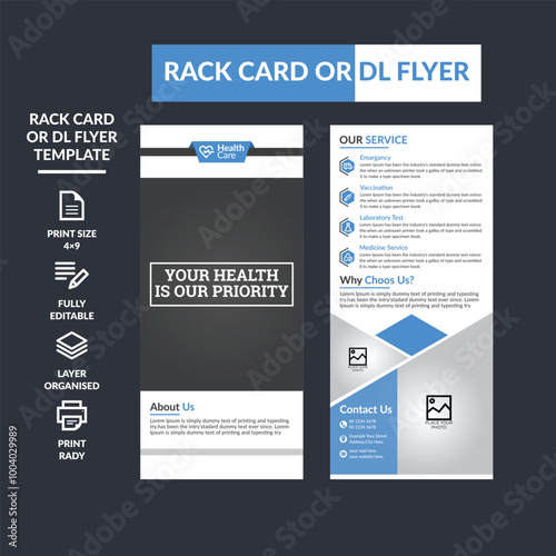 Modern Rack card or DL flyer template