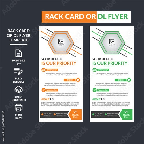 Modern Rack card or DL flyer template