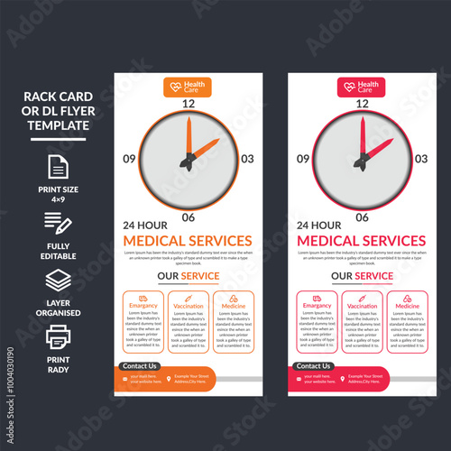 Modern Rack card or DL flyer template