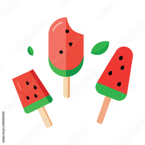 Watermelon ice-cream