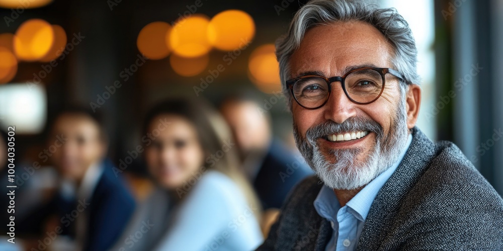 Successful Businessman in a Restaurant Successful Businessman in a Restaurant
