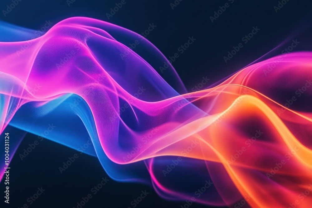 Colorful Abstract Waves of Light and Energy Colorful Abstract Waves of Light and Energy