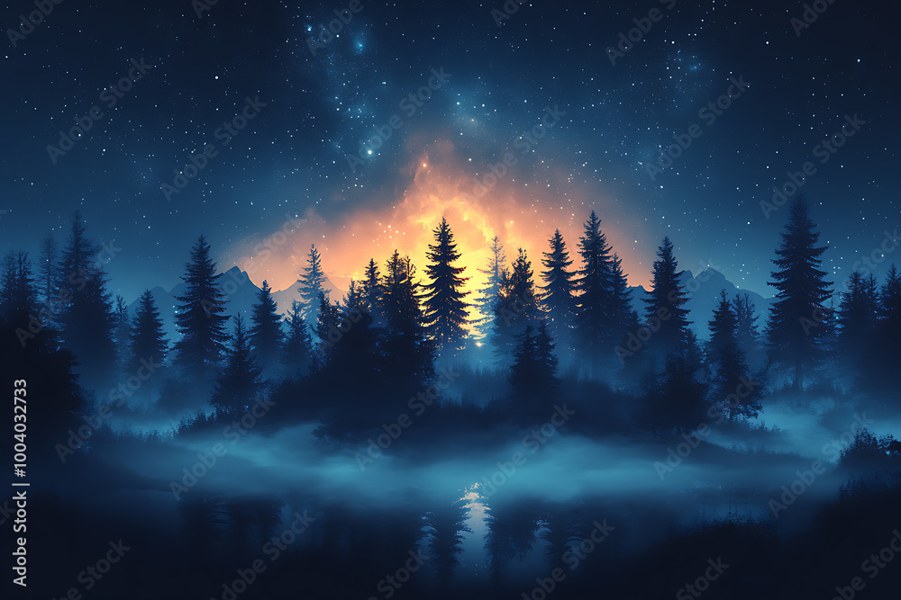 illustration featuring digital abstract technology with space for titles, layered over a forest background. Ideal for tech design concepts.
illustration featuring digital abstract technology with space for titles, layered over a forest background. Ideal for tech design concepts.