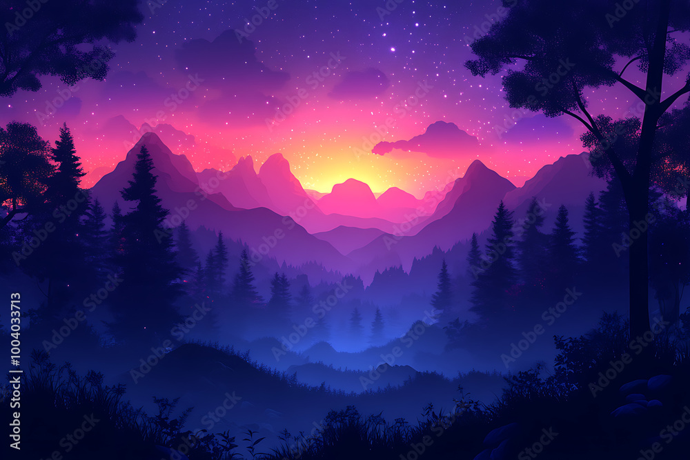 illustration featuring digital abstract technology with space for titles, layered over a forest background. Ideal for tech design concepts.
illustration featuring digital abstract technology with space for titles, layered over a forest background. Ideal for tech design concepts.