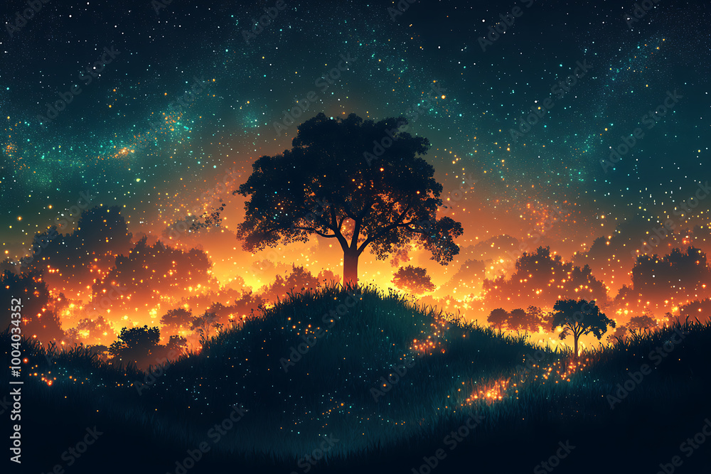 illustration featuring digital abstract technology with space for titles, layered over a forest background. Ideal for tech design concepts.
illustration featuring digital abstract technology with space for titles, layered over a forest background. Ideal for tech design concepts.