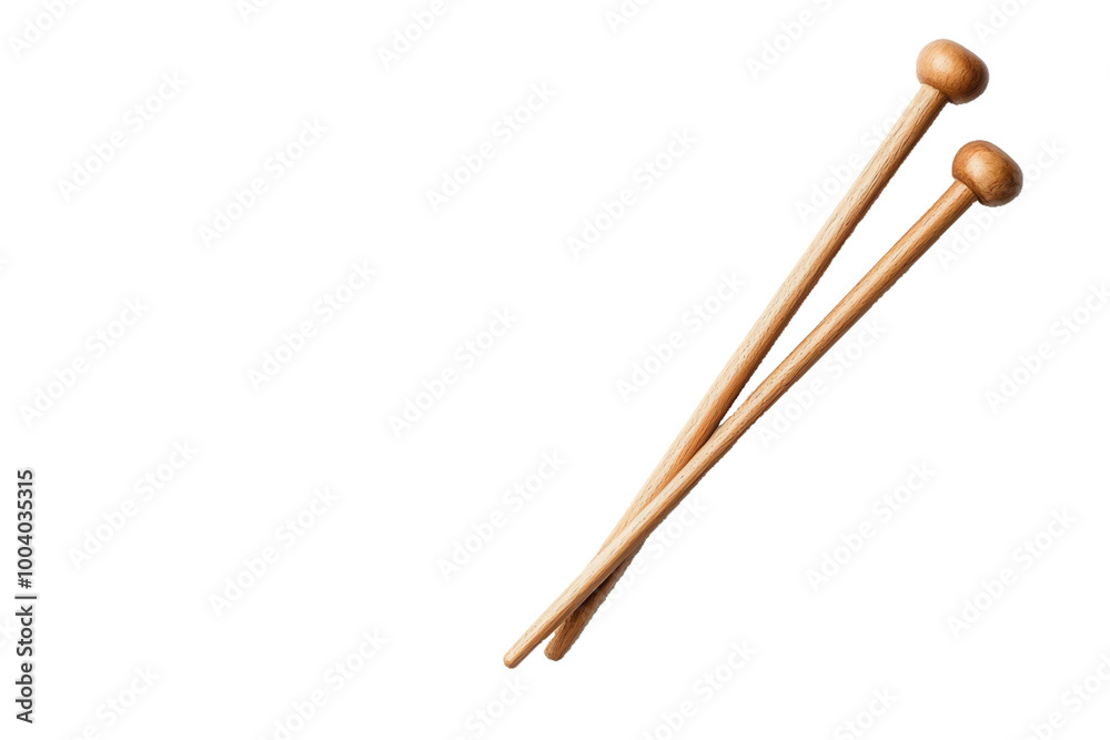 Pair of knitting needles on transparent background Pair of knitting needles on transparent background