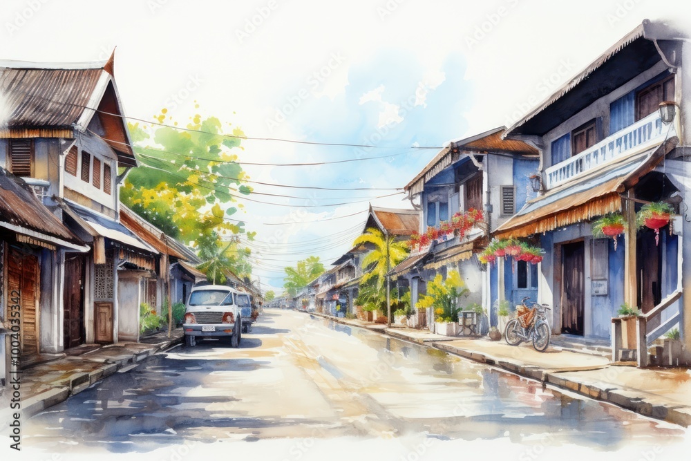 Street architecture outdoors building. Street architecture outdoors building.