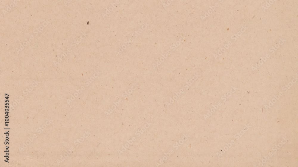 Vintage paper texture 4K stop motion video. Aged old page overlay effect background loop animation. Kraft paper texture with stains, grain, dust particles. Empty abstract animated backdrop