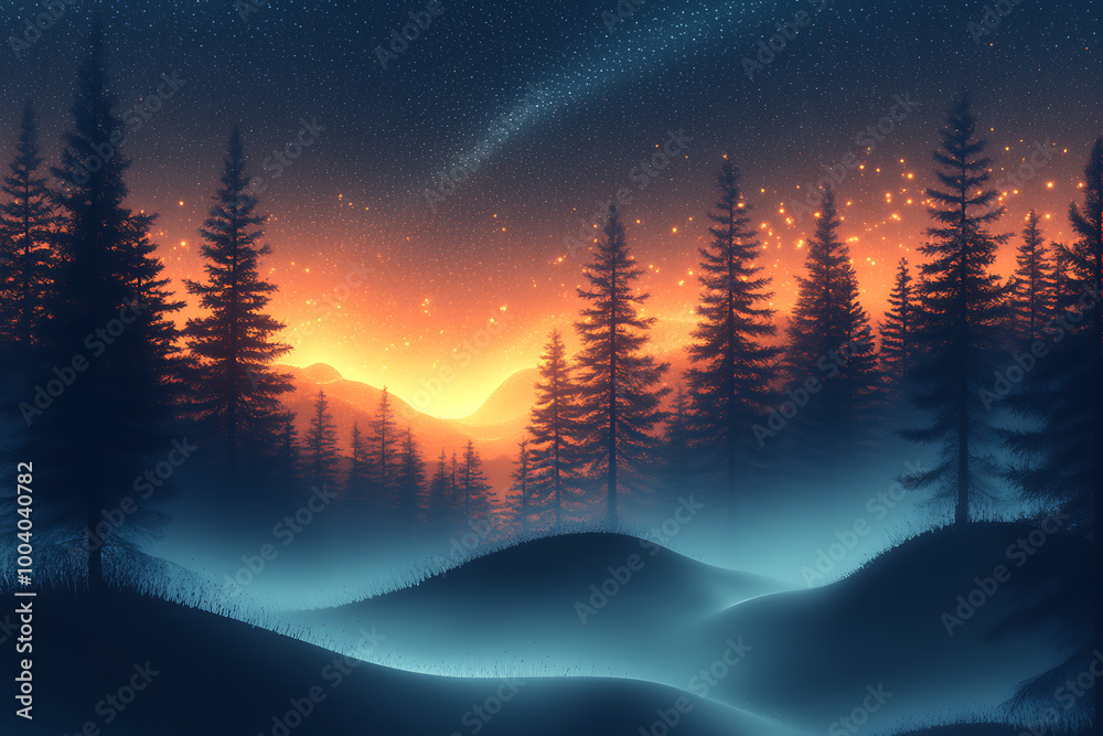 illustration featuring digital abstract technology with space for titles, layered over a forest background. Ideal for tech design concepts.
illustration featuring digital abstract technology with space for titles, layered over a forest background. Ideal for tech design concepts.
