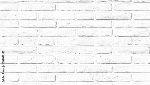 In this wide panorama banner format, you will see the grungey white brick wall with light gray shades, but it is a seamless pattern surface texture background. photo