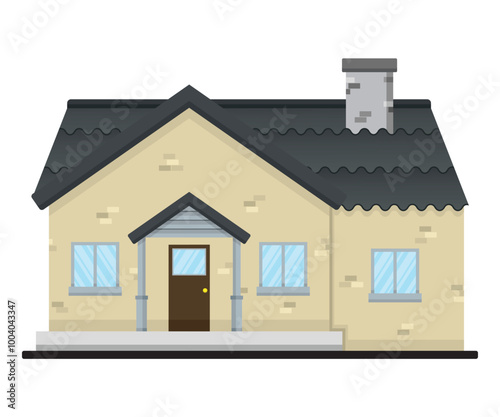 house building concept illustration, flat style vector illustration.