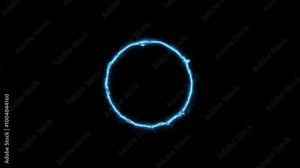 Zap circle on black background, loop spectrum animation, glowing neon light Zap circle on black background, loop spectrum animation, glowing neon light
