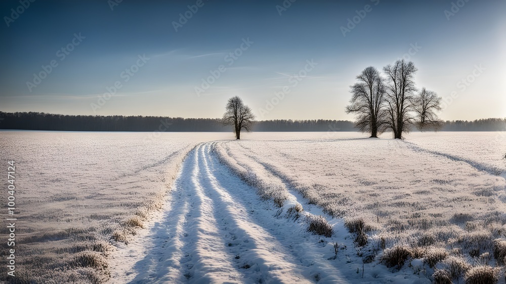 field with winter field with winter