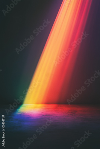 An illustration of a colorful prism casting vibrant rainbows  symbolizing LGBTQ pride and hope. The interplay of light represents diversity  resilience  and the beauty that emerges from darkness.