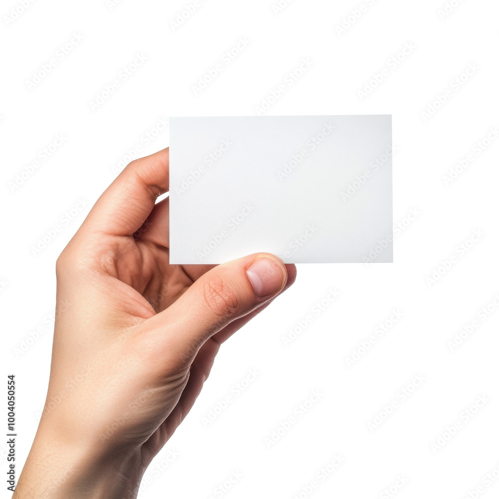 hand holding blank business card hand holding blank business card