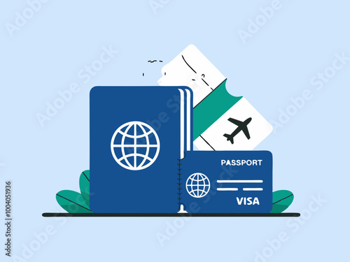 Travel documents illustration