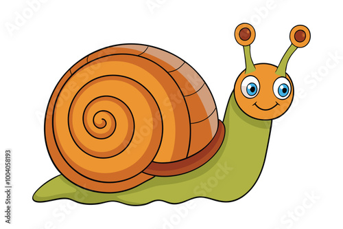 A cute snail  vector illustration