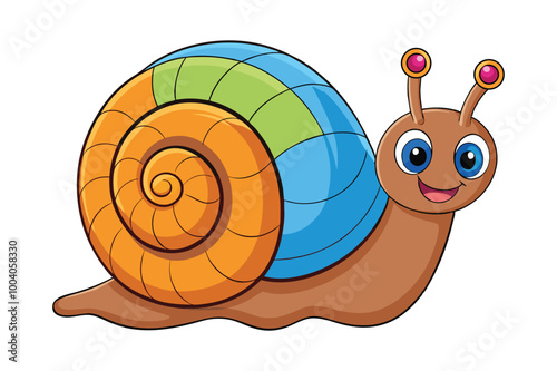 A cute snail  vector illustration