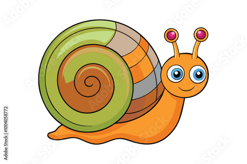A cute snail  vector illustration