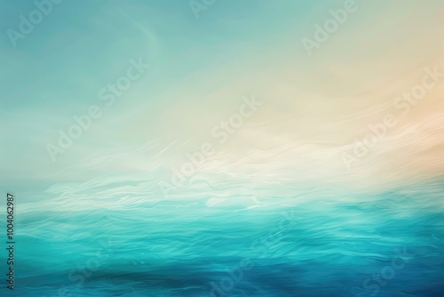 Abstract Teal and White Swirling Water Background