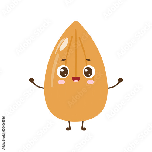 Almond Food Eat Meal Cuisine Animation Kawaii Character
