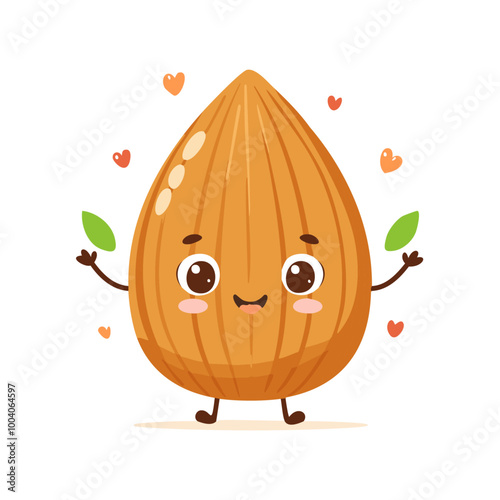 Almond Food Eat Meal Cuisine Animation Kawaii Character
