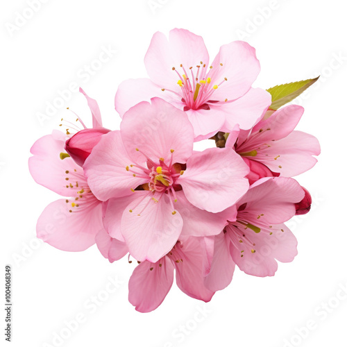 Beautiful sakura flowers isolated on white.