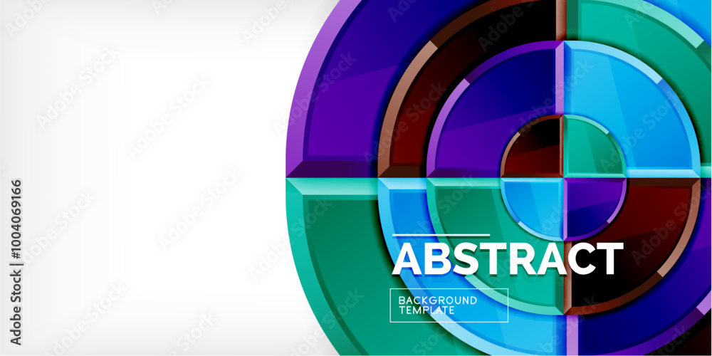 Abstract background - circles and round triangles with 3d effect. Vector Illustration For Wallpaper, Banner, Background, Card, Book Illustration, landing page Abstract background - circles and round triangles with 3d effect. Vector Illustration For Wallpaper, Banner, Background, Card, Book Illustration, landing page