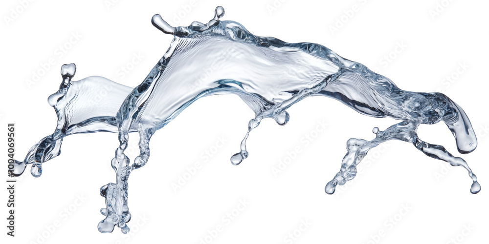A splash of water on the surface. A wave of liquid water, a clear blue stream, a swirl or spill, pouring water. Swirl of cold carbonated drink. Isolated and cut out on a transparent background. PNG A splash of water on the surface. A wave of liquid water, a clear blue stream, a swirl or spill, pouring water. Swirl of cold carbonated drink. Isolated and cut out on a transparent background. PNG