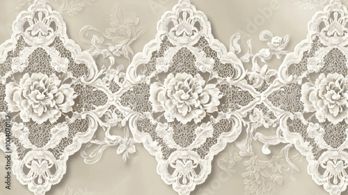 A vintage lace pattern with delicate details.