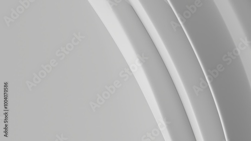 Simple Curved White Contemporary Luxury Elegant and Modern 3D Rendering Abstract Background