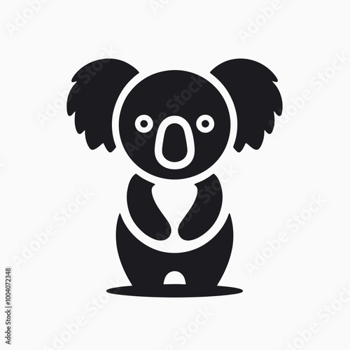 koala animal silhouette vector cartoon illustration, Koala vector silhouette, Koala design silhouette vector art work photo