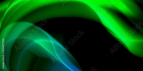 abstract green waves