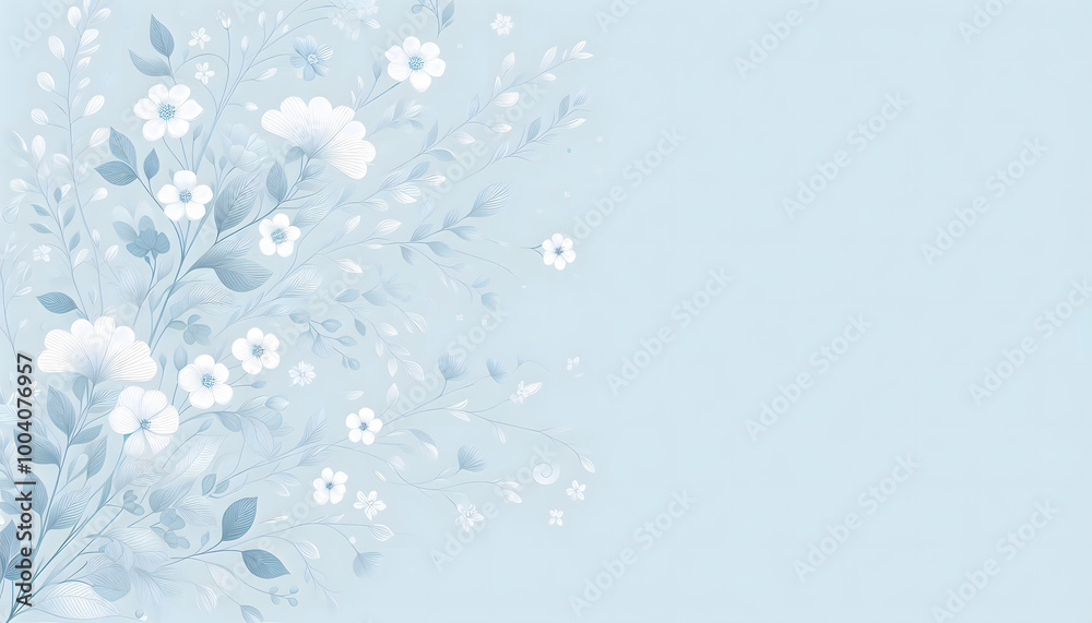 Light blue floral background Light blue floral background