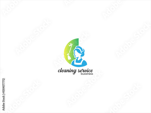 Maid service logo.The logo could feature minimalistic icons such as a gleaming broom, shining star, or bubbles, symbolizing cleanliness and efficiency. 