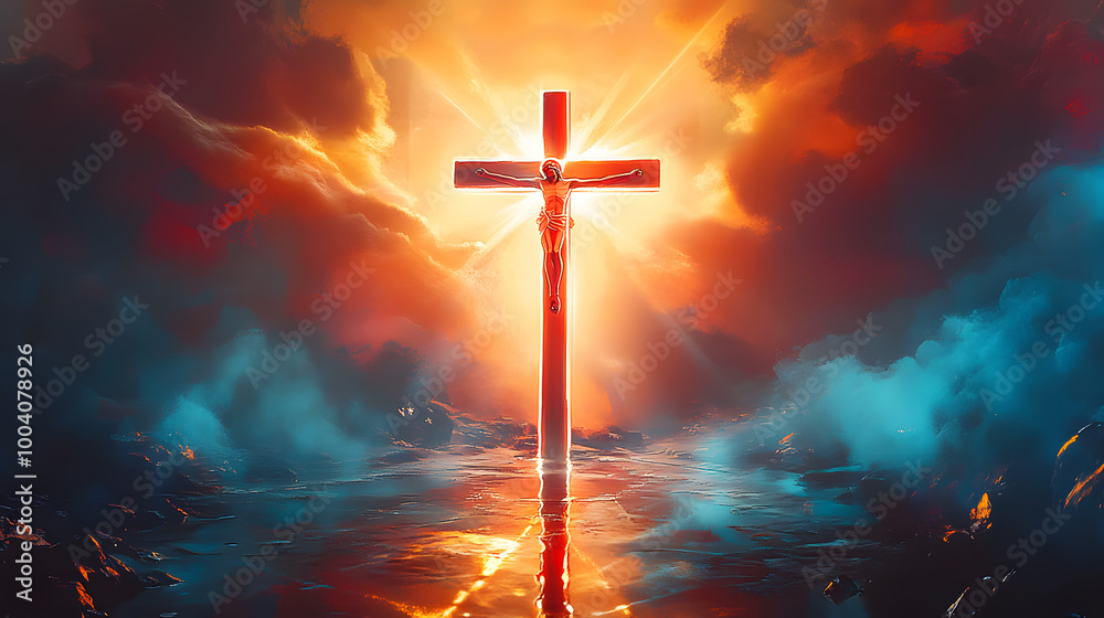 Spiritual illustration jesus cross christianity background. Spiritual illustration jesus cross christianity background.