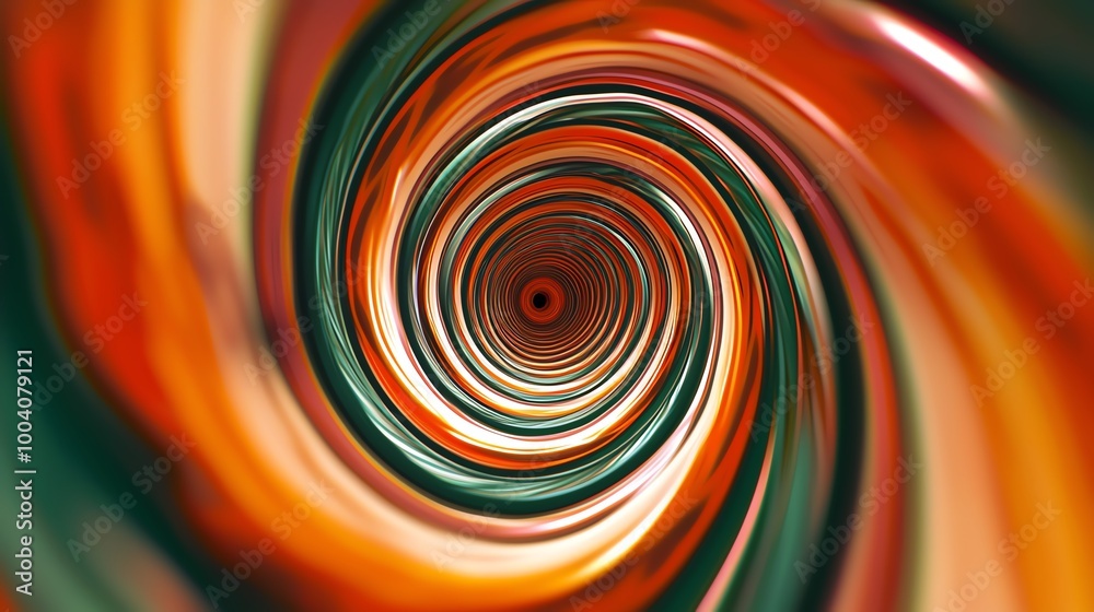 Abstract swirling pattern with vibrant orange and green hues, creating a mesmerizing spiral effect. Abstract swirling pattern with vibrant orange and green hues, creating a mesmerizing spiral effect.