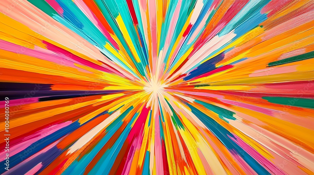Colorful abstract explosion of vibrant paint streaks on a white background. Colorful abstract explosion of vibrant paint streaks on a white background.