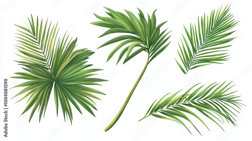Tropical Palm Leaf Collection. Tropical Palm Leaf Collection.