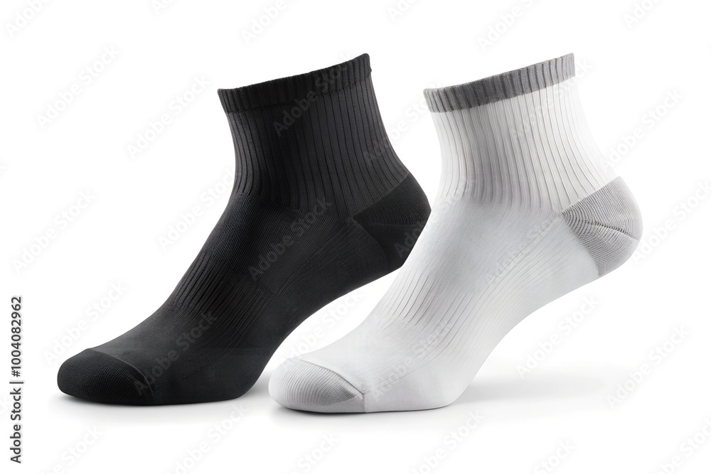 Blank black and white shortsock design mockup, isolated. Pair of sport cotton socks wear mock up. Small clear soft sock stand presentation. Male and female plain socks template. Blank black and white shortsock design mockup, isolated. Pair of sport cotton socks wear mock up. Small clear soft sock stand presentation. Male and female plain socks template.