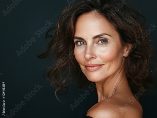 Beautiful woman with beautiful skin, skincare.