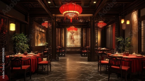 Interior of the Chinese restaurant