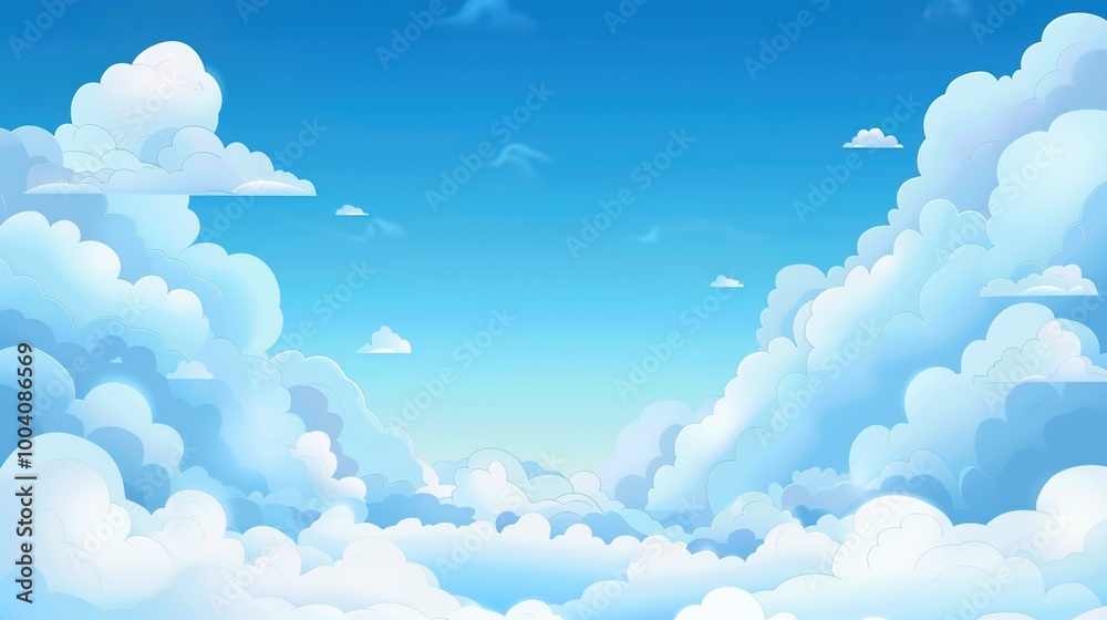 Fototapeta premium blue sky with white cloud background