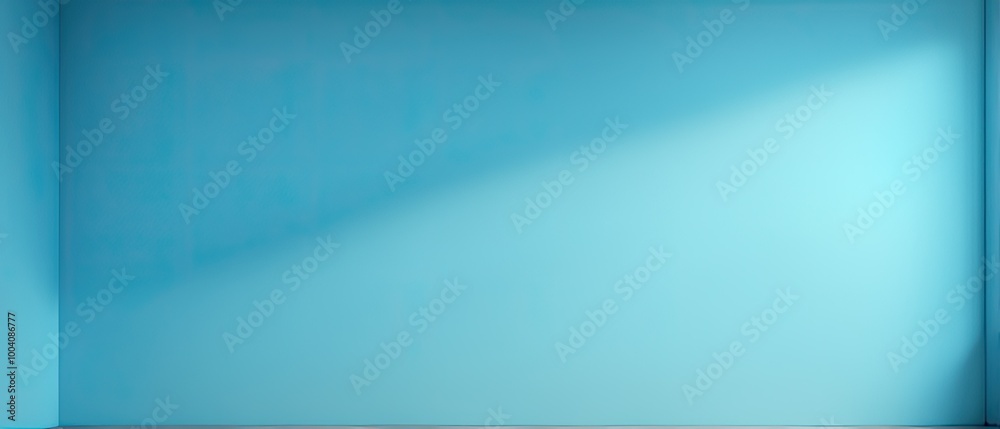 Minimalist Blue Wall with Light Shadow Minimalist Blue Wall with Light Shadow