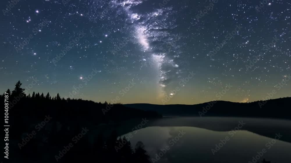 Landscape The Starry Night Mountains Landscape The Starry Night Mountains