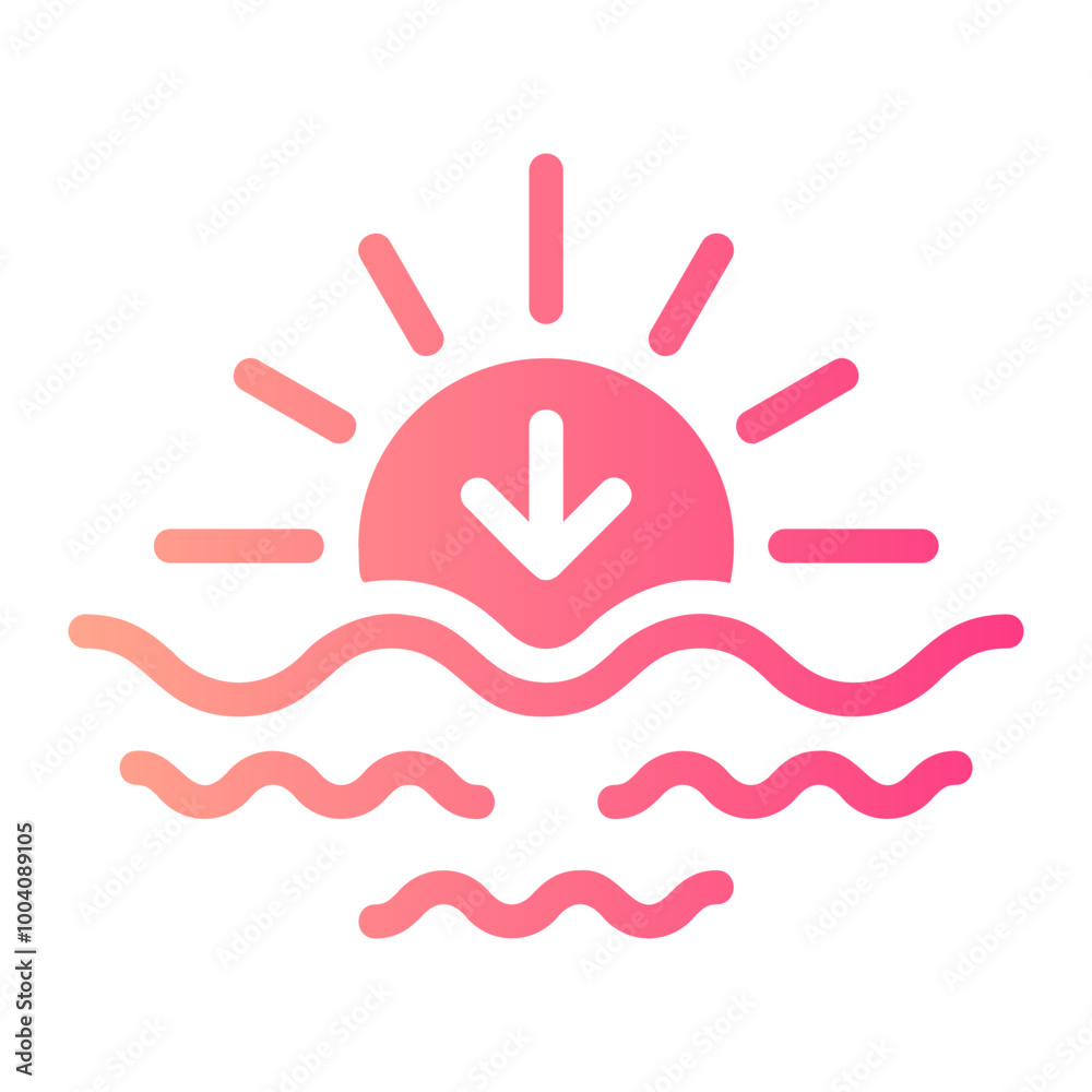 Obraz premium sunset gradient icon