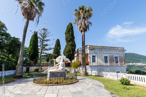 Achilleion palace built for Empress Elisabeth Sisi of Austria on Corfu island in Greece photo