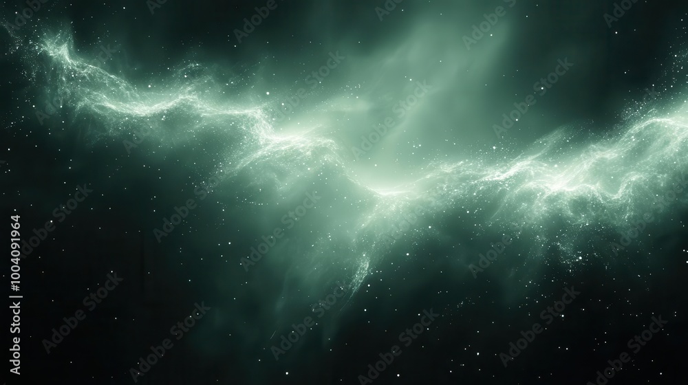 Fototapeta premium blurred whitegreen gradient glowing softly on a dark grainy background creating an ambient light effect with empty space for text or design elements